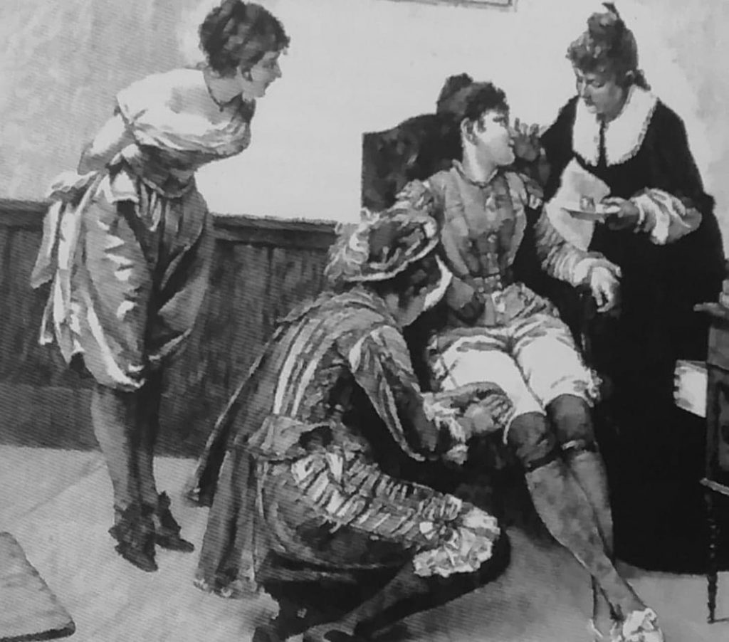 Спектакль в Институте благородных девиц
Гравюра Р. Брендамура с картины И. Вейзера. 1894 г.